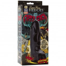Черный фаллоимитатор Бэтмена SUPER HUNG HEROES The Caped Cock - 17 см.