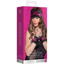 Розово-черный игровой набор Introductory Bondage Kit №7