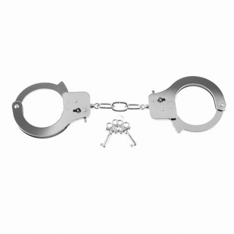 Металлические серебристые наручники Designer Metal Handcuffs